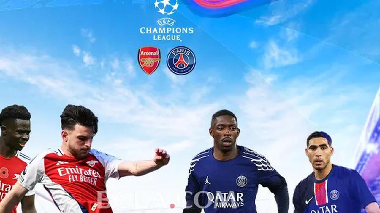 Catat! Jadwal Siaran Langsung Semifinal Liga Champions Arsenal Vs PSG Nanti Malam, Live di SCTV