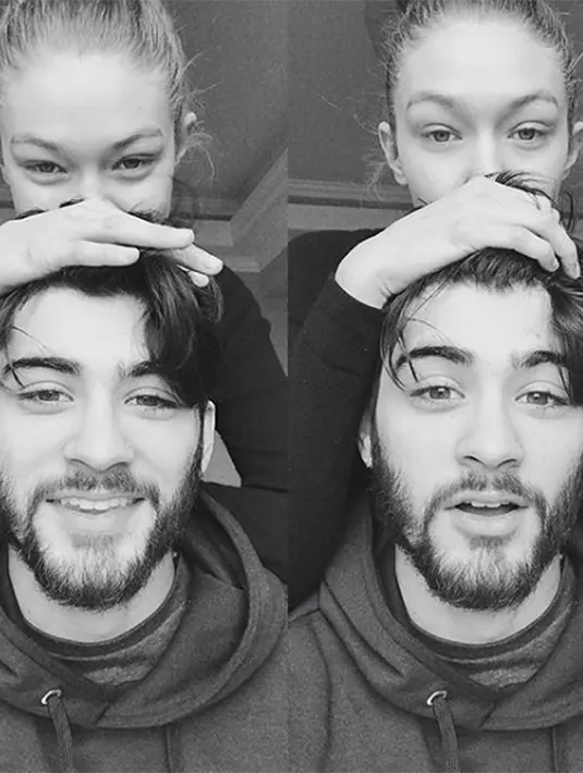 Gigi dan Zayn Malik kerap membagikan foto kebersamaan dan kemesraan mereka di sosial media, loh! (HollywoodLife)