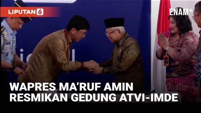 Wakil Presiden RI Ma’ruf Amin meresmikan secara langsung gedung baru Akademi Televisi Indonesia (ATVI)-Institute Media Digital Emtek (IMDE) yang dibangun oleh Grup Emtek Media melalui Yayasan Indosiar di Jalan Damai 11, Duri Kepa, Kebon Jeruk, Jaka...