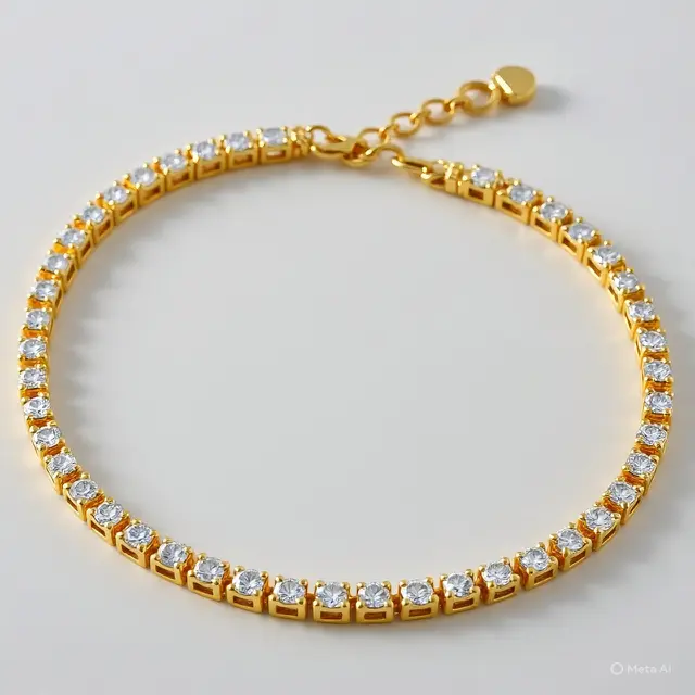 Model Gelang Emas 4 Gram Kombinasi Batu Permata