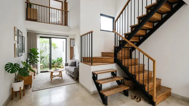11 Model Tangga Rumah yang Cocok untuk Hunian dengan Lahan Terbatas/AI Generated
