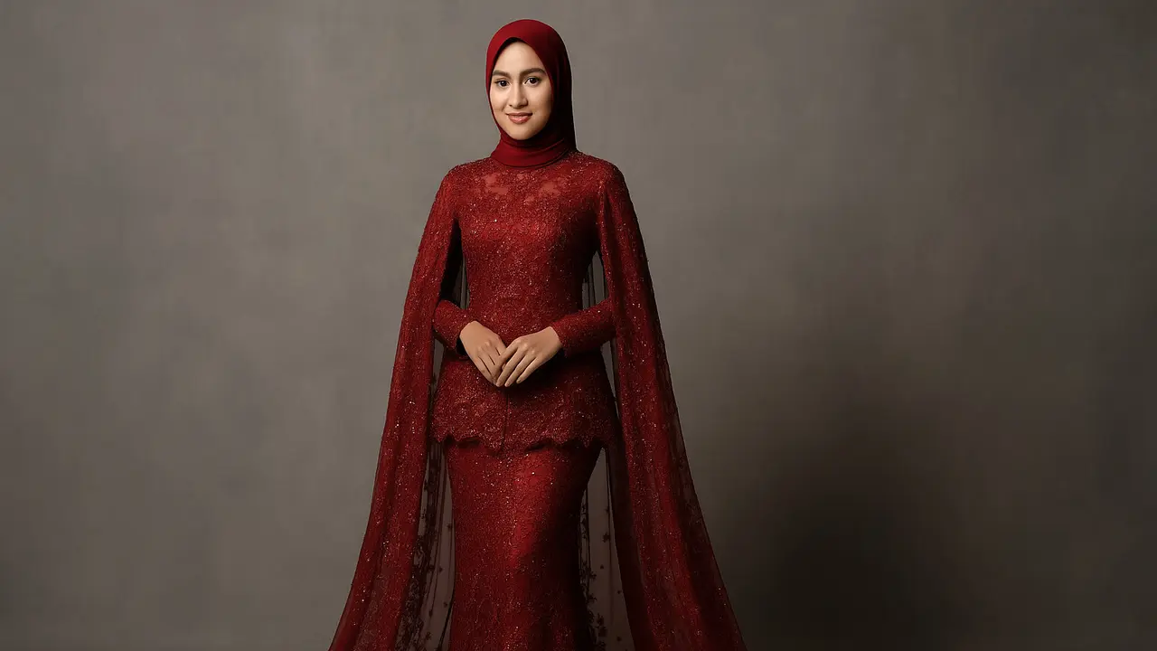 7 Model Kebaya Brokat Full Payet, Tampil Glamor dan Anggun