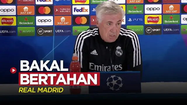 Berita video Pelatih Real Madrid, Carlo Ancelotti, mengungkapkan timnya akan bertahan menghadapi Celtic di Grup F Liga Champions 2022/2023.