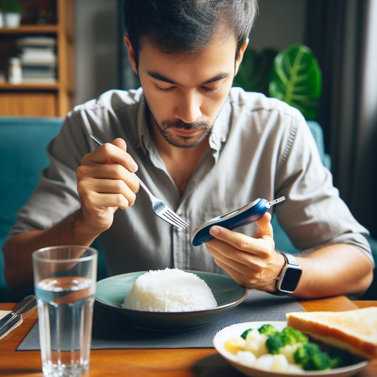 Ilustrasi Penderita Diabetes Makan Nasi Putih