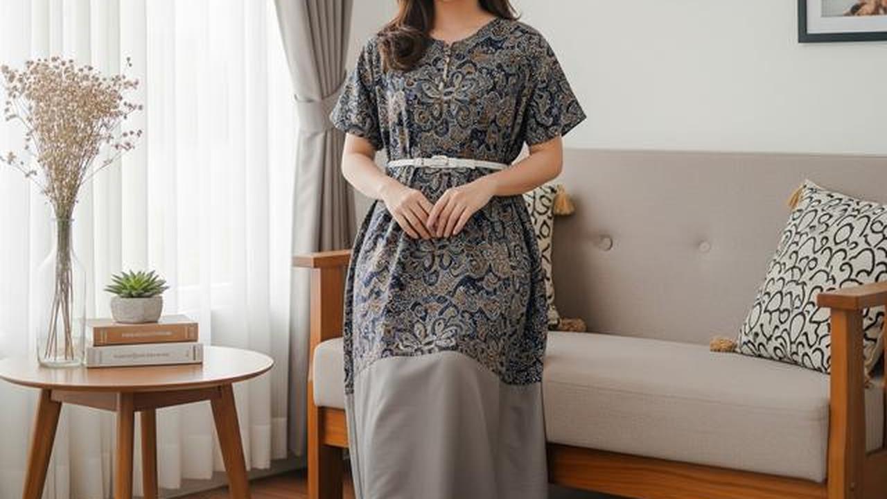 7 Model Daster Batik Kombinasi Polos, Pilihan Tepat untuk Santai di Rumah