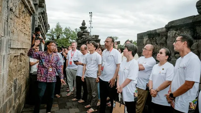 Delegasi ATF 2023 Jajal Borobudur Trail of Civilization, Kunjungi Candi dan Nikmati Jamu