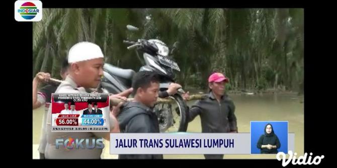 Banjir 1,5 Meter Lumpuhkan Jalan Trans-Sulawesi yang Hubungkan 4 Provinsi