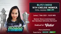 Streaming MABAR Blitz Chess Bersama WIM Chelsie Monica di Vidio. (Sumber : dok. vidio.com)