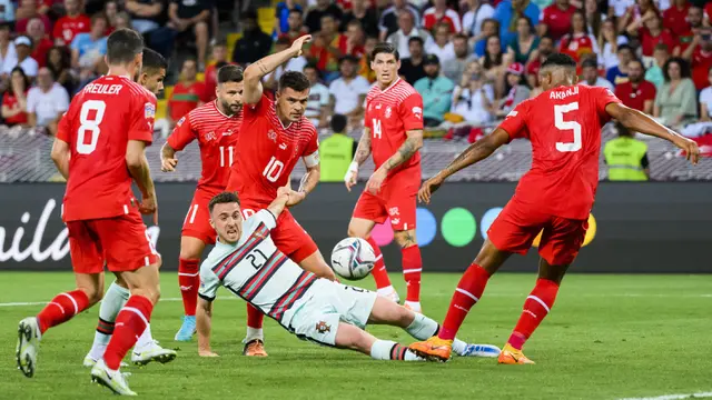 FOTO: Portugal Kalah dari Swiss di UEFA Nations League