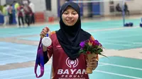 Wakil Indonesia di cabor para badminton, Qonitah Ikhtiar Syakuroh sukses melaju ke semifinal Paralimpiade Paris 2024. (dok.&nbsp;NPC DIY)