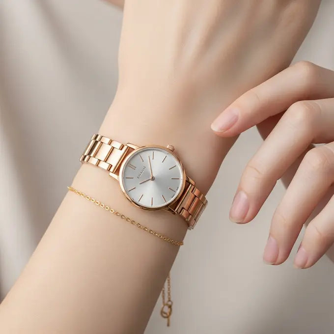 9 Inspirasi Mix and Match Gelang Emas dan Jam Tangan Stainless Steel, Tampil Elegan l