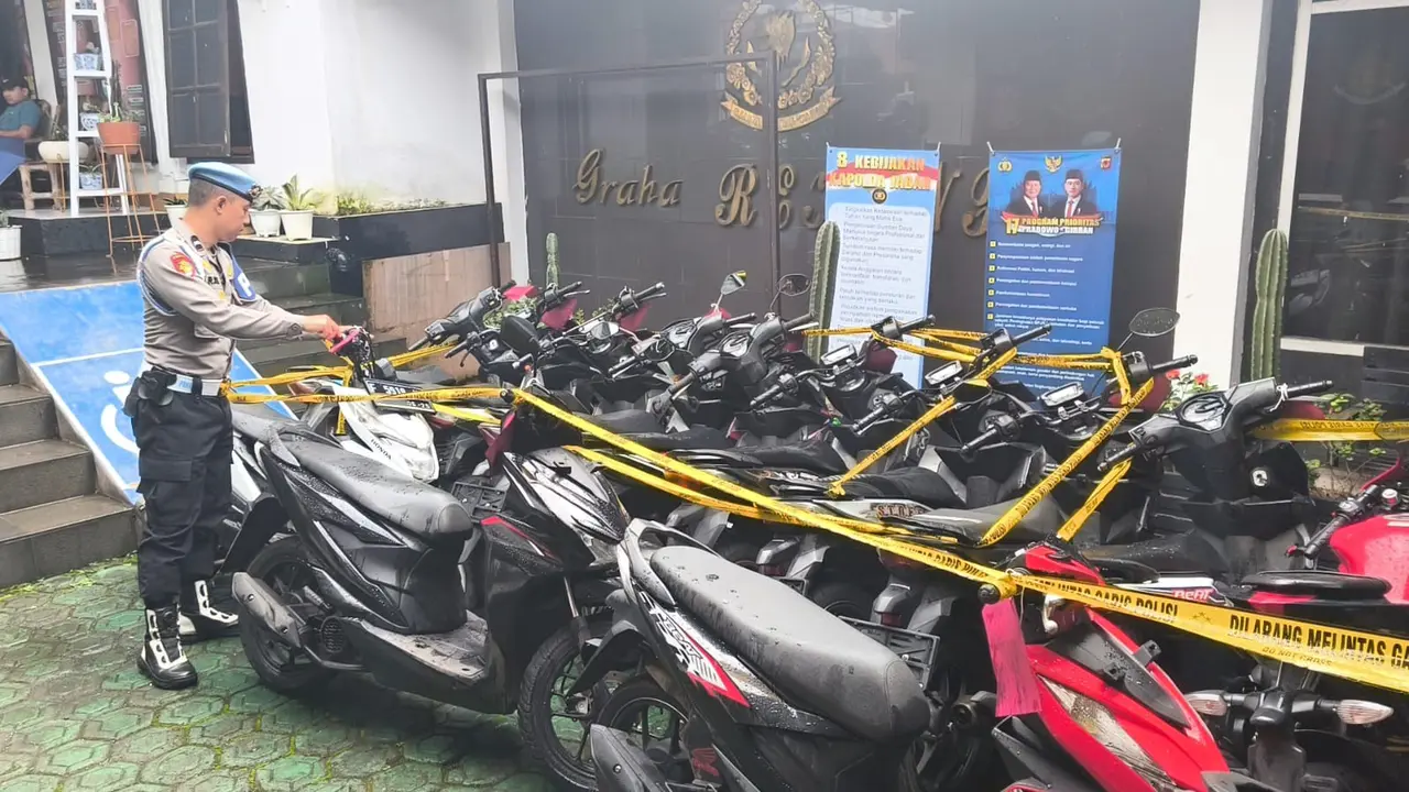 Motor-motor hasil pencurian di Sukabumi