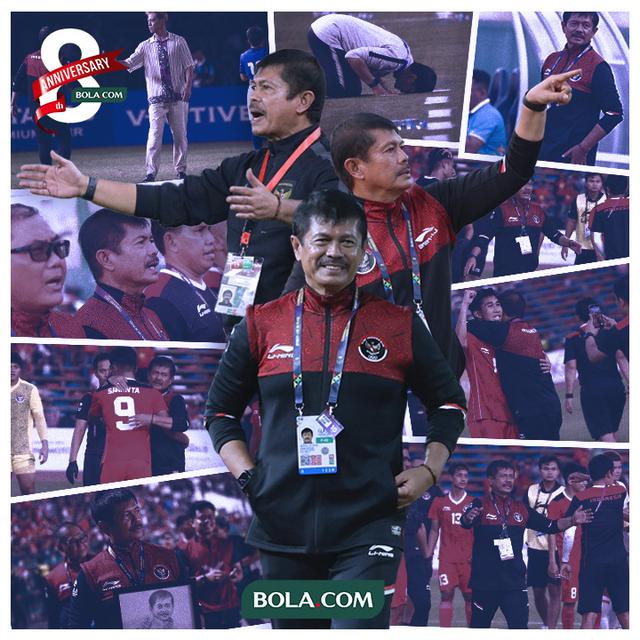 SEA Games 2023 - Kolase Foto Indra Sjafri di SEA Games 2023