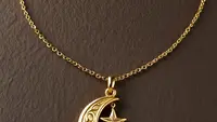 Model Kalung Emas Islami untuk Ibu-ibu 50 Tahun (Foto: Meta AI)