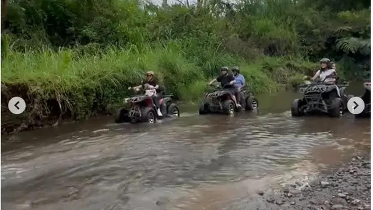 6 Potret Liburan Ussy dan Andhika di Kota Batu, Seru Naik ATV Bareng Anak