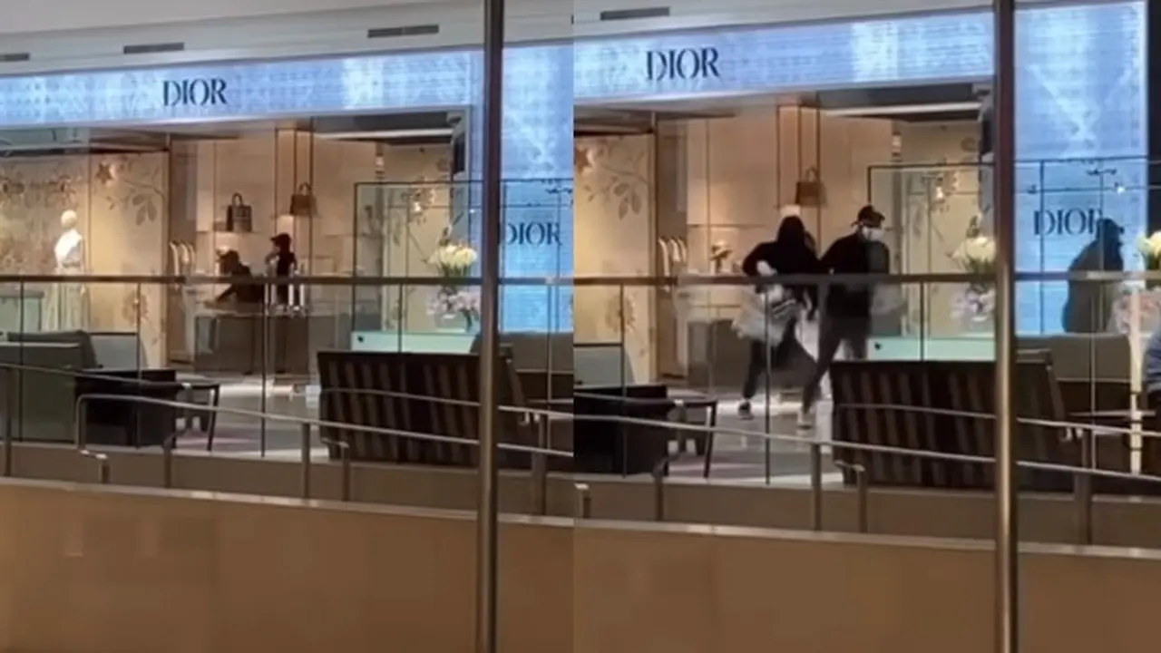 Gerombolan Pria Bermasker Curi Tas Dior Senilai Rp1,8 Miliar di Mal Mewah