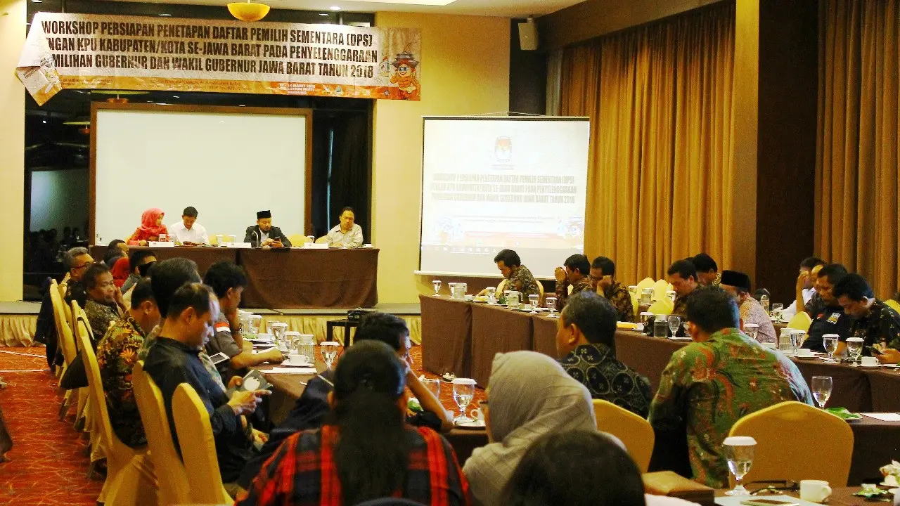 Pelatihan KPU Jawa Barat Tetapkan Daftar Pemilih Sementara