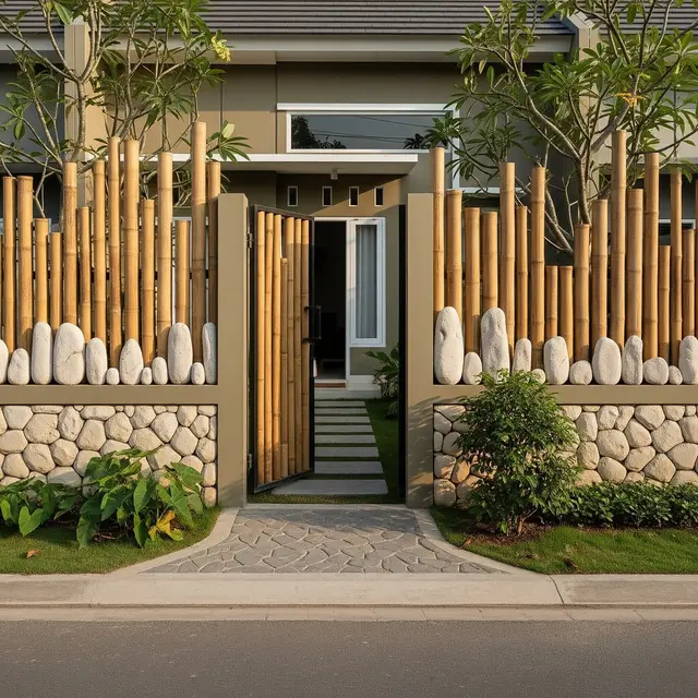 9 Model Pagar Bambu Natural Aesthetic untuk Halaman Rumah, Bikin Hunian Asri