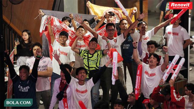 Foto: Keseruan Roaring Night Nobar Arsenal Vs Wolverhampton bersama Renovit