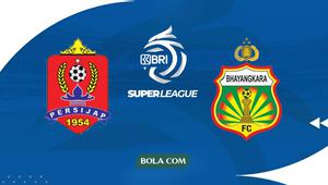 Persijap vs Bhayangkara FC di BRI Super League. (Bola.com/Wiwig Prayugi)