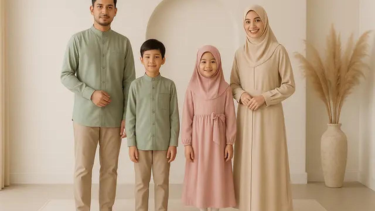 6 Inspirasi Model Outfit Sholat Ied Keluarga 2025 yang Serasi dan Adem, Tampil Kompak di Momen Spesial