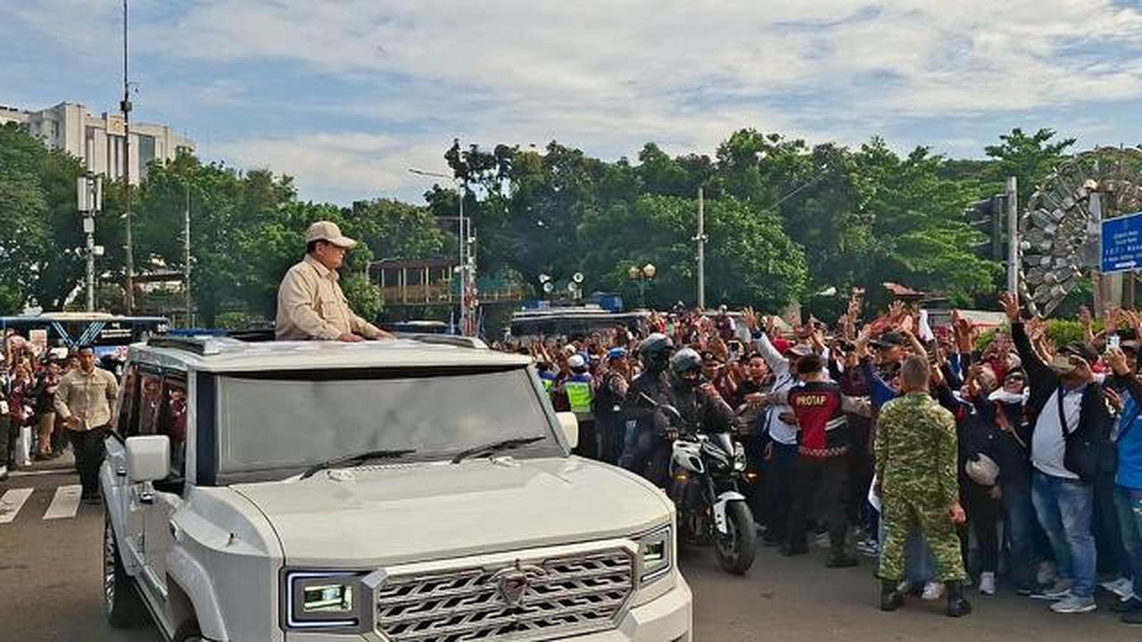 Prabowo Tiba di Monas, Hadiri Peringatan Hari Buruh 1 Mei