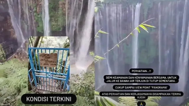 Semeru Erupsi, Pengunjung Dilarang Turun ke Air Terjun Tumpak Sewu