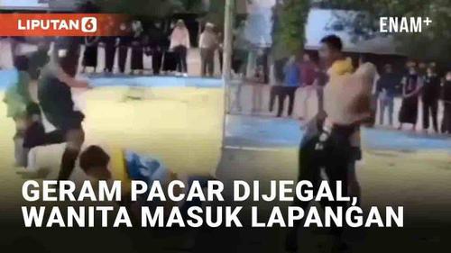 VIDEO: Viral Wanita Pukul Pemain Futsal, Tak Terima Pacar Dijegal