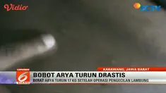 Pascaoperasi pengecilan lambung, berat badan Arya turun dari 183 kg menjadi 166 kg.