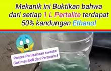 Viral Mekanik Buktikan 50% Kandungan Ethanol dalam Pertalite, Pertamina Buka Suara