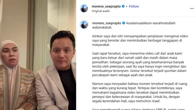 Viral Video Call Julurkan Lidah Saat Rapat di DPR, Ini Kata Moreno Soeprapto