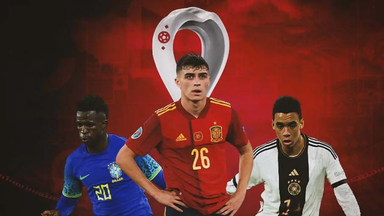 Ilustrasi - Vinicius Junior, Pedri, Jamal Musiala