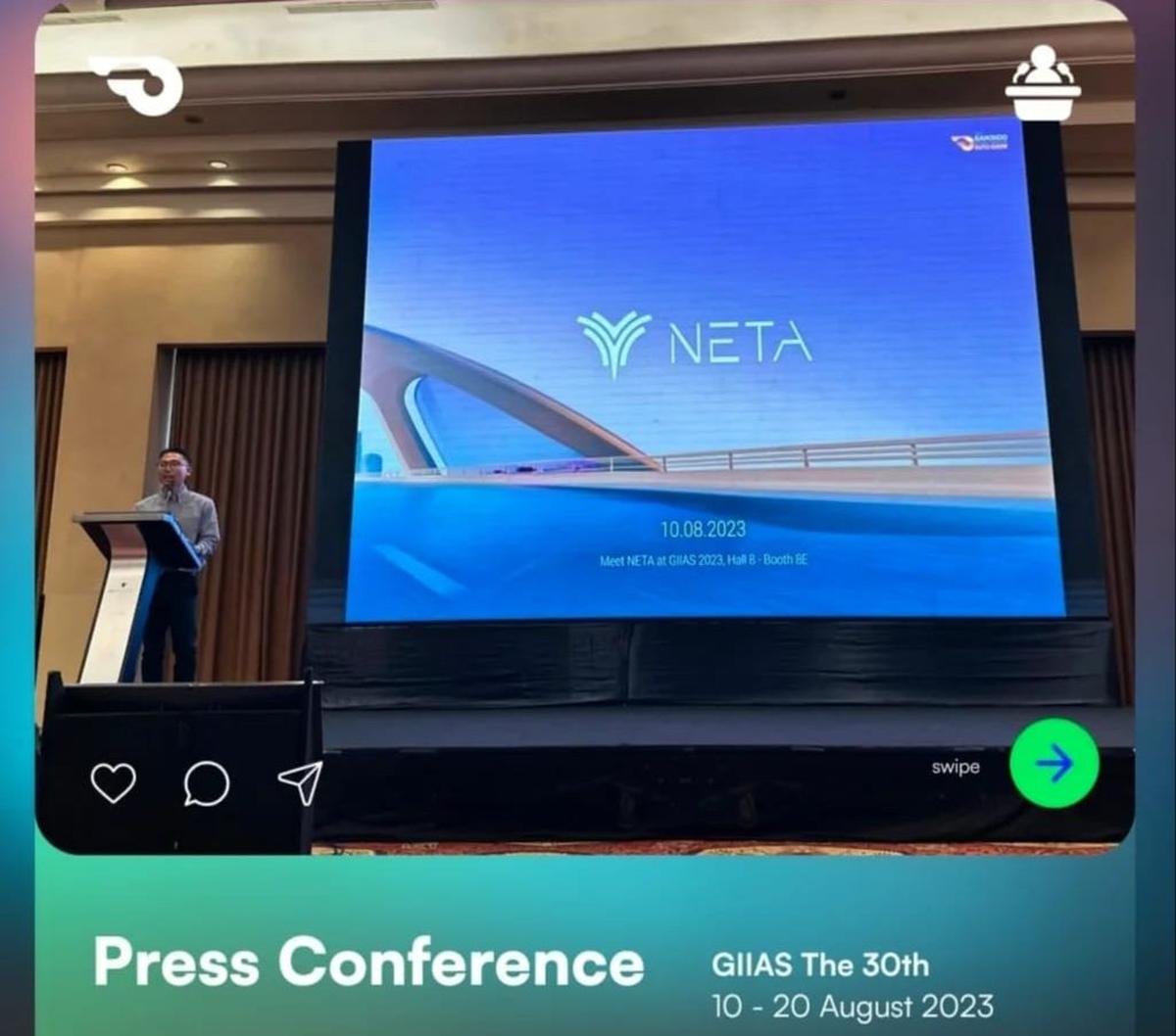 Penasaran? mobil pertama Neta akan tampil di pameran GIIAS 2023 mulai 10 Agustus. 

Salah satu model perdananya: Neta V, mobil listrik termurah di Thailand.