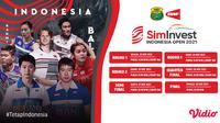 Jadwal Indonesia Open 2021 Mulai 23-28 November 2021