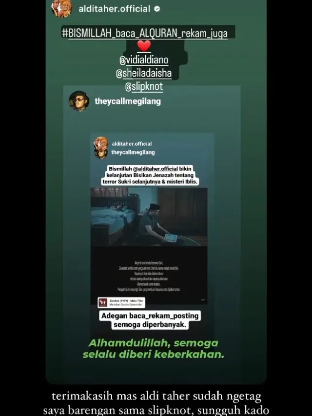 [Fimela] Ucapan ulang tahun Aldi Taher untuk Sheila Dara