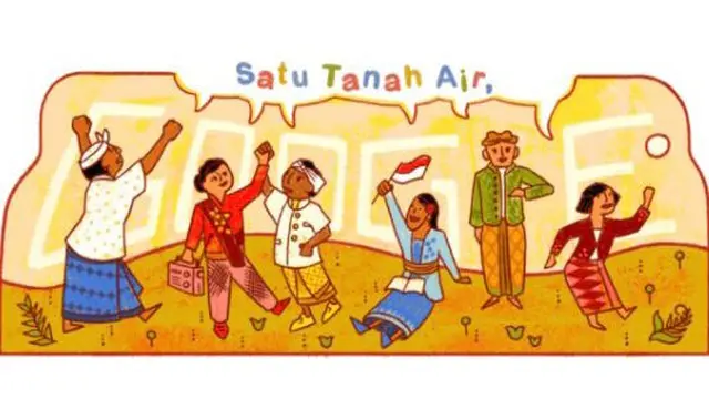 Google Doodle Peringatan Hari Sumpah Pemuda 28 Oktober 2016.
