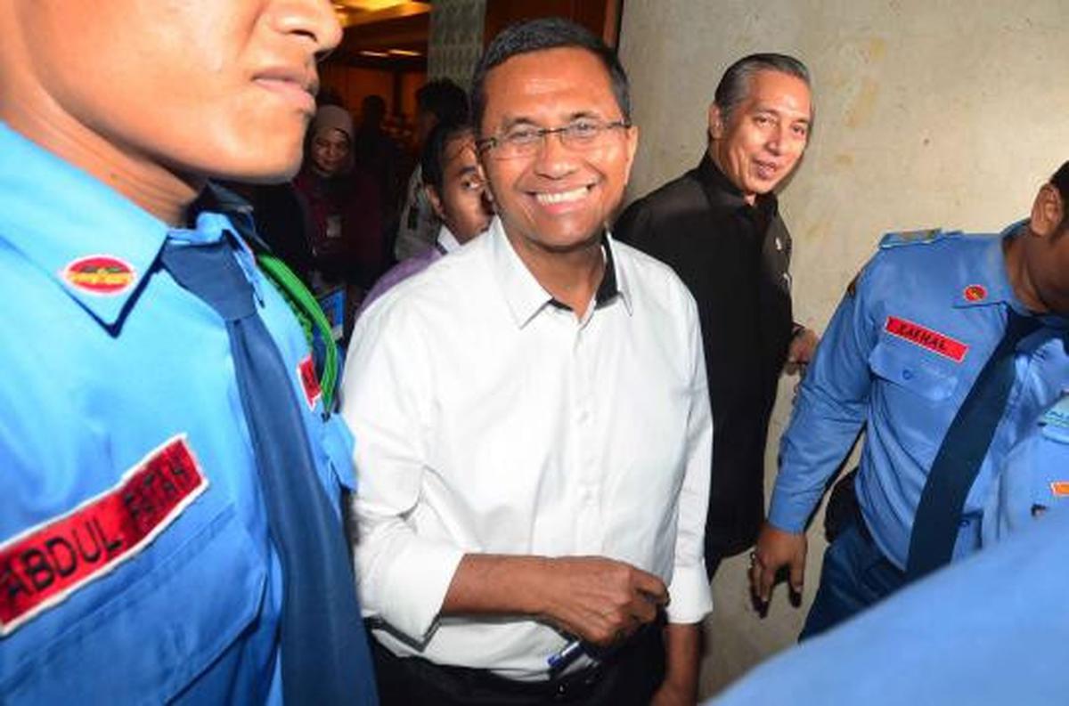 Dahlan Iskan jumpa pers usai bertemu BK DPR