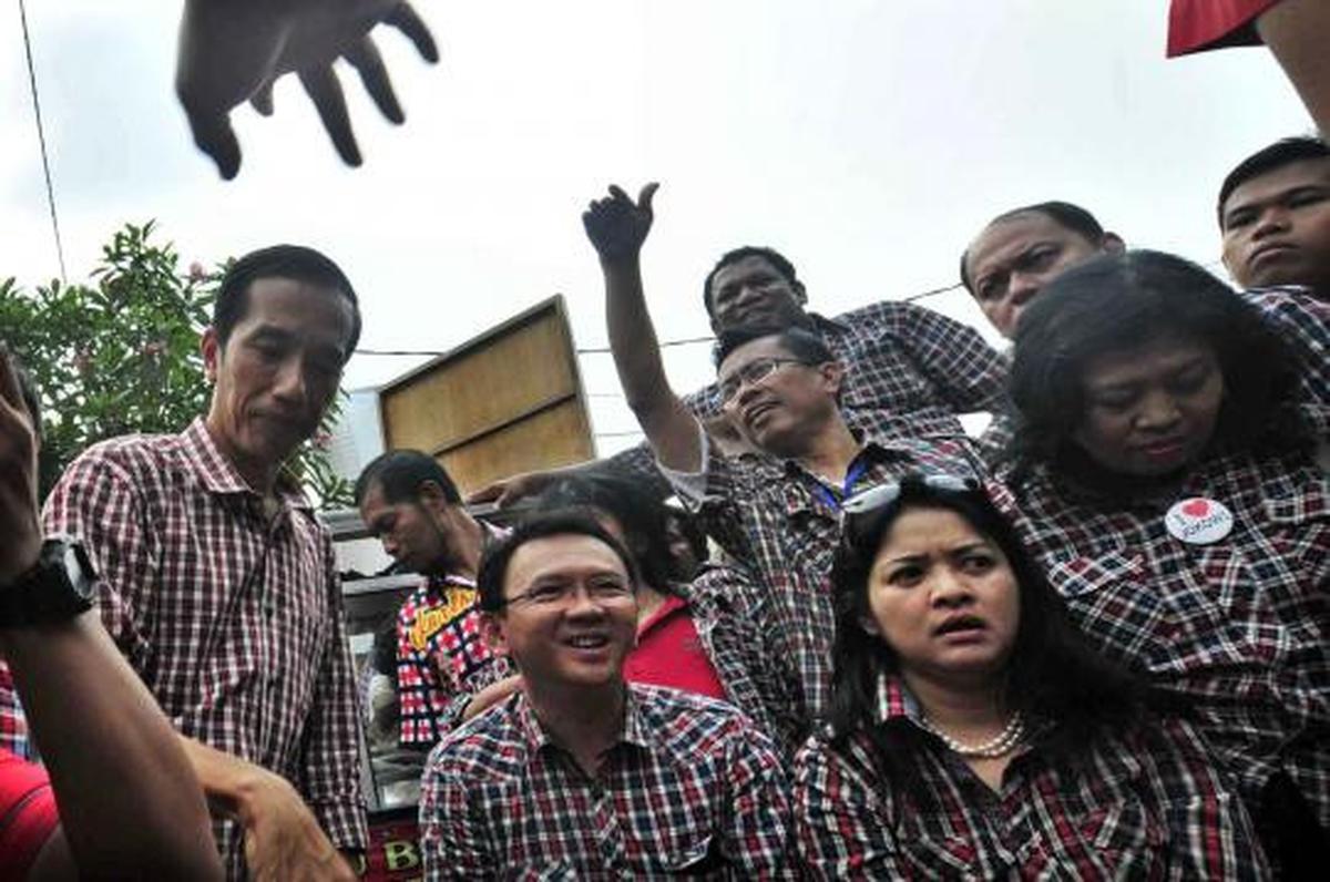Pesta terompet kemenangan di markas Jokowi 
