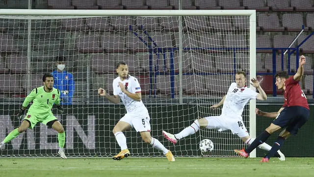 Foto Piala Eropa: Menang besar atas Albania, Republik Ceska Kirim Ancaman untuk Lawan di Euro 2020