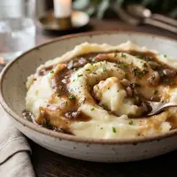 Mashed Potato Saus Gravy. (AI Generated)