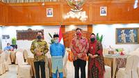 Para petinggi KBRI dan pejabat Brunei Darussalam saat menghadiri silaturahmi Idul Fitri 2022 (Dok. Humas KBRI Brunei Darussalam / Liputan6.com)