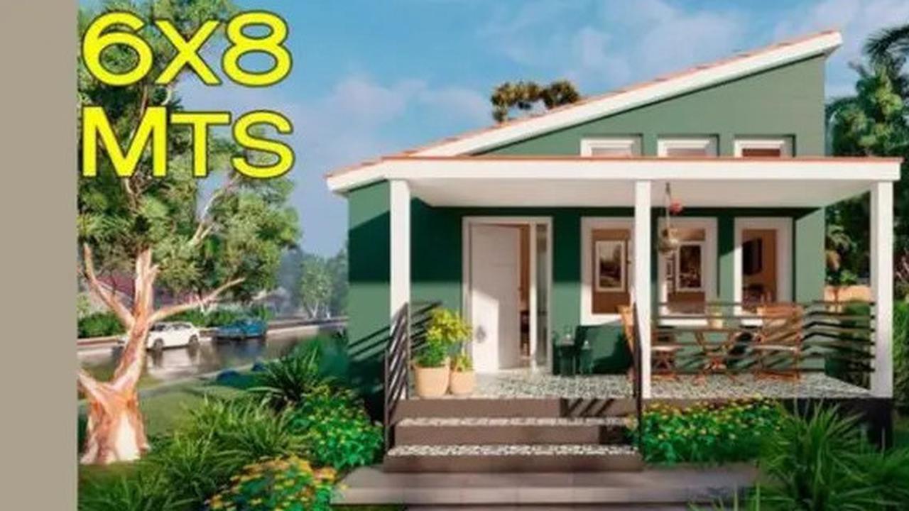8 Desain Rumah Sederhana Ukuran 6x8 dengan Teras & Taman Mini, Inspirasi Hunian Asri 2025