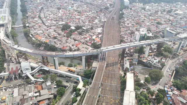 Jalur LRT Velodrome-Manggarai.