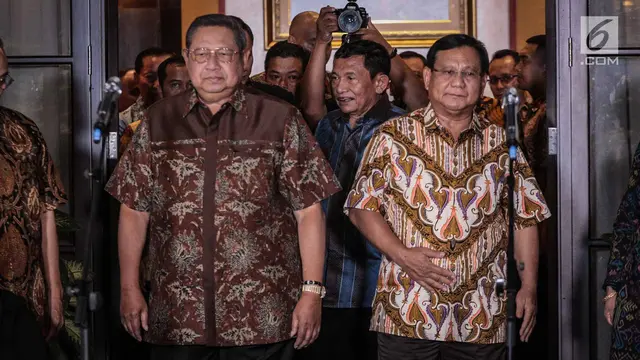 Salam Komando Prabowo dan SBY Usai Bahas Pemilu 2019
