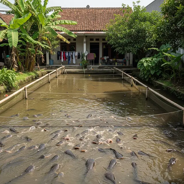 Ilustrasi Kolam Lele