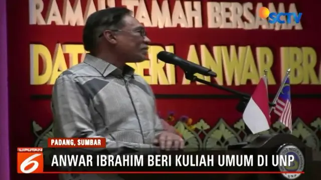 Tokoh reformasi Malaysia itu menjelaskan saat memberikan kuliah umum di hadapan para mahasiswa Universitas Negeri Padang, Sumatera Barat.