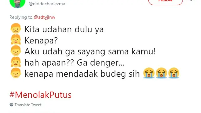 menolak putus