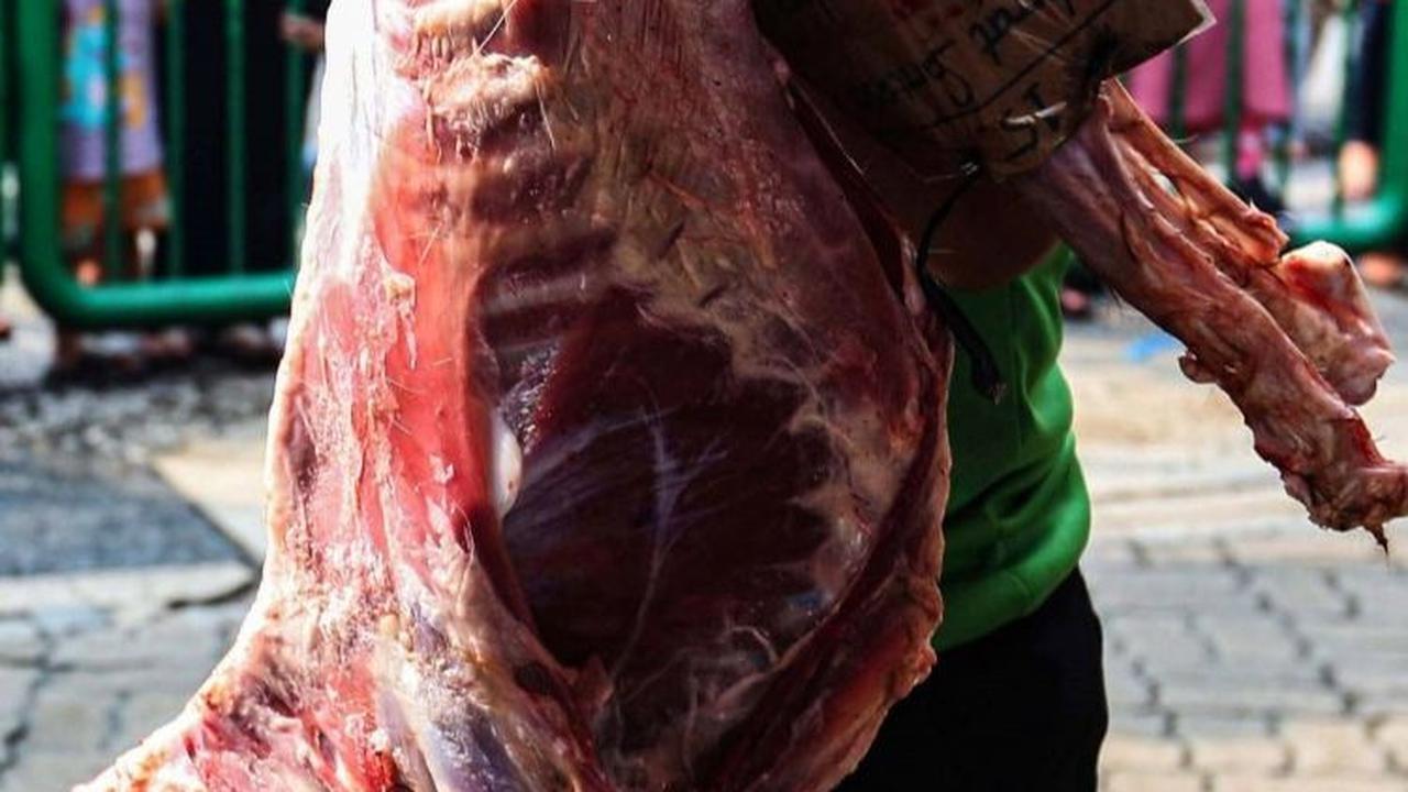 Acara yang sebelumnya dimulai dengan salat Iduladha dan dilanjutkan dengan prosesi penyembelihan hewan kurban. Foto: Liputan6.com / Angga Yuniar<br>
