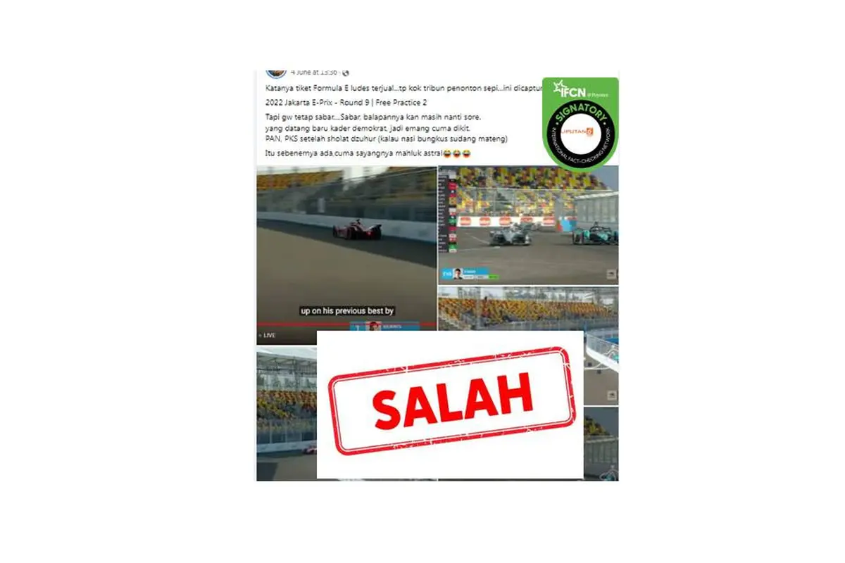 Cek Fakta Formula E Jakarta sepi penonton