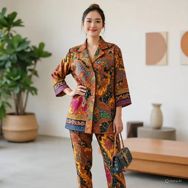 Model Baju Batik Atasan dan Bawahan Terbaru